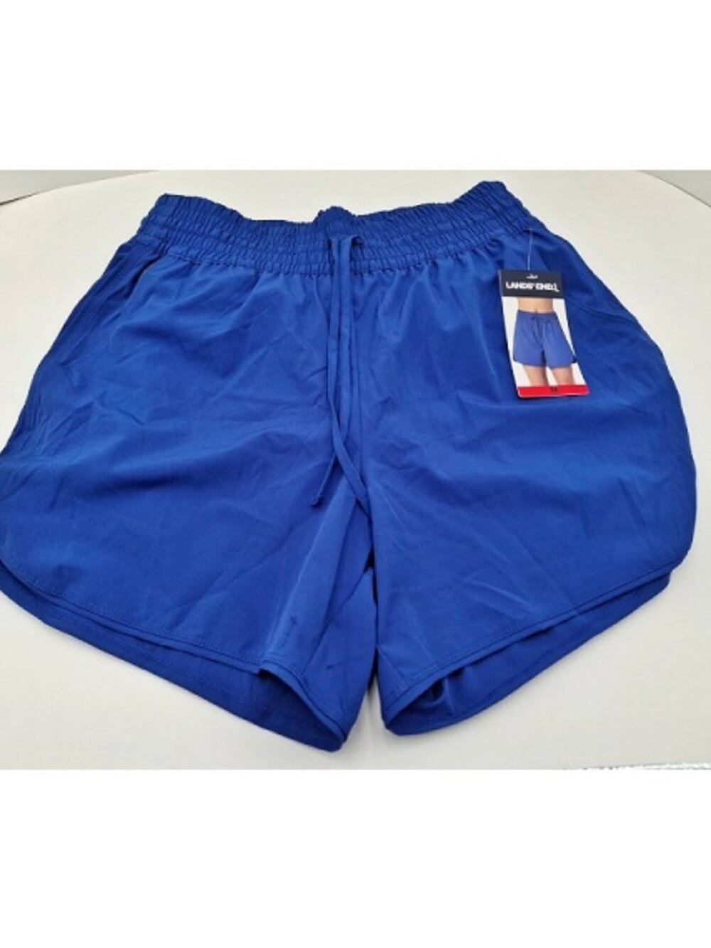 NEW Lands' End Women's Quick Dry Swim Short M NWT Blue UPF Sun Pockets Lined